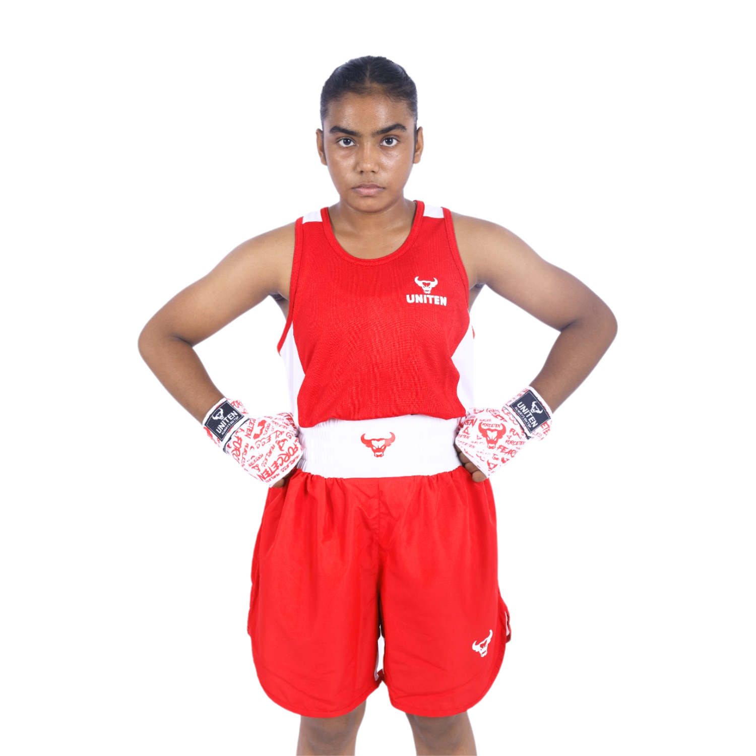UNITEN BOXING DRESS (WOMEN'S) RED - Image 4