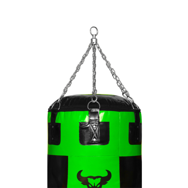Angle Bag (Heavy Vinyl) With Chain Green/Black - Image 3
