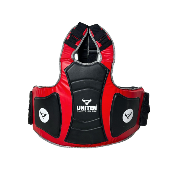 Boxing Chest Guard (Black and Red) - Image 2