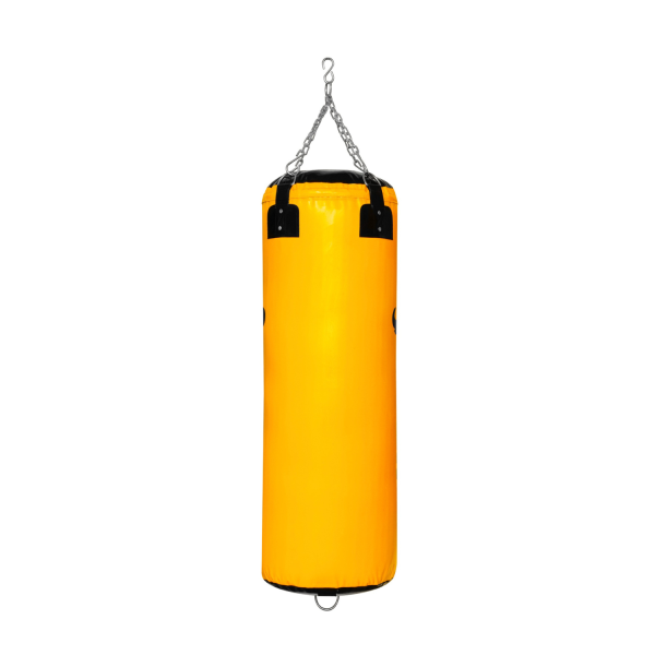 Indian Vinyl Punching Bag With Chain Yellow - Image 2